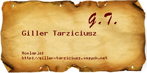 Giller Tarziciusz névjegykártya